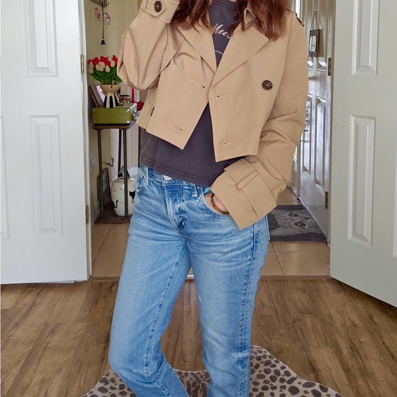 Abercrombie & Fitch Cropped Trench Coat - Picture 3 of 3